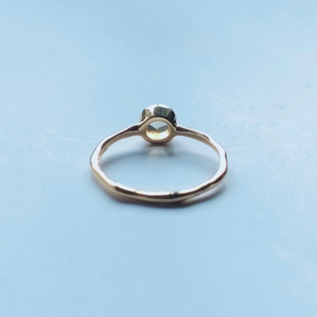 【sign ring】シトリン〈gold〉