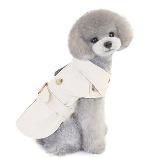 ドッグウェア　秋冬　トレンチコート　ベージュ　犬服