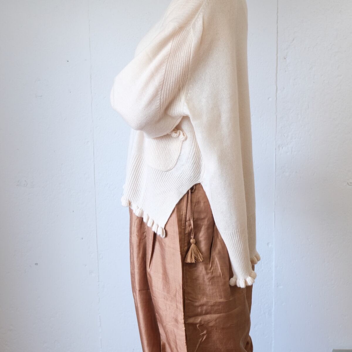 BUNON(ブノン) Tuck Gather Balloon Pants カディシルク バルーン