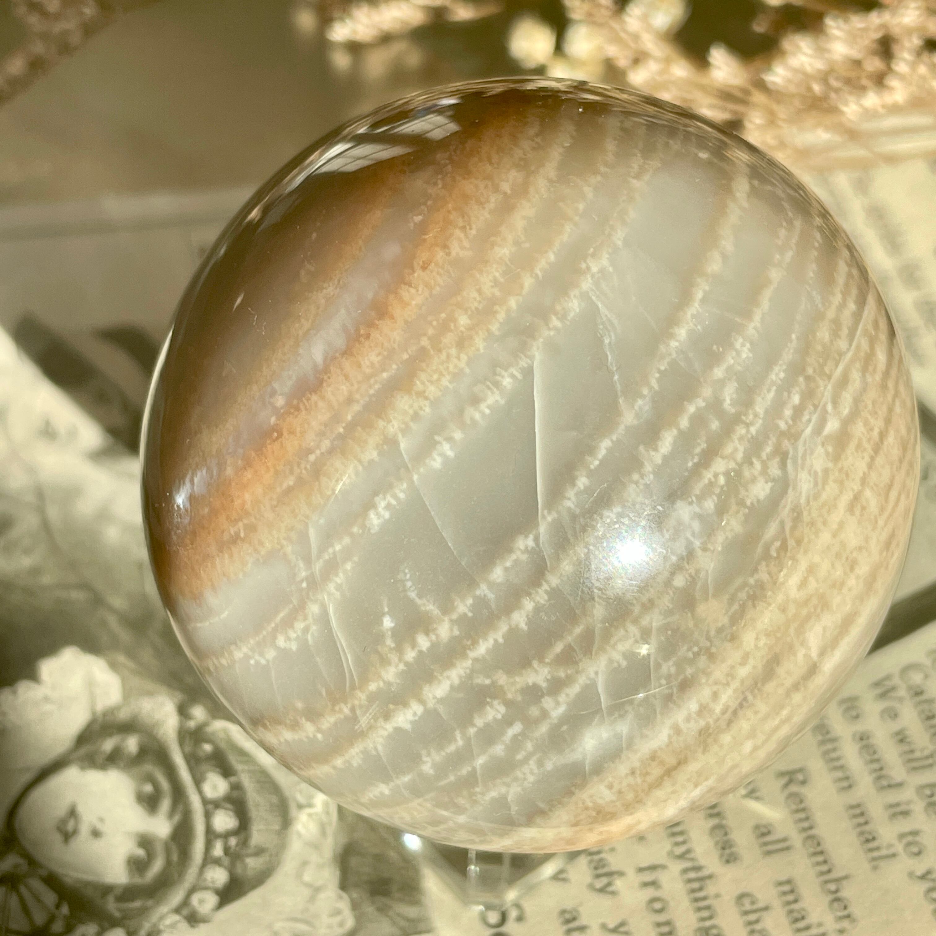 Peach Moon stone Sphere A/ピーチ ムーンストーン スフィア A