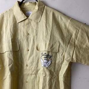 JC de CASTELBAJAC mustard color cotton×linen shirt