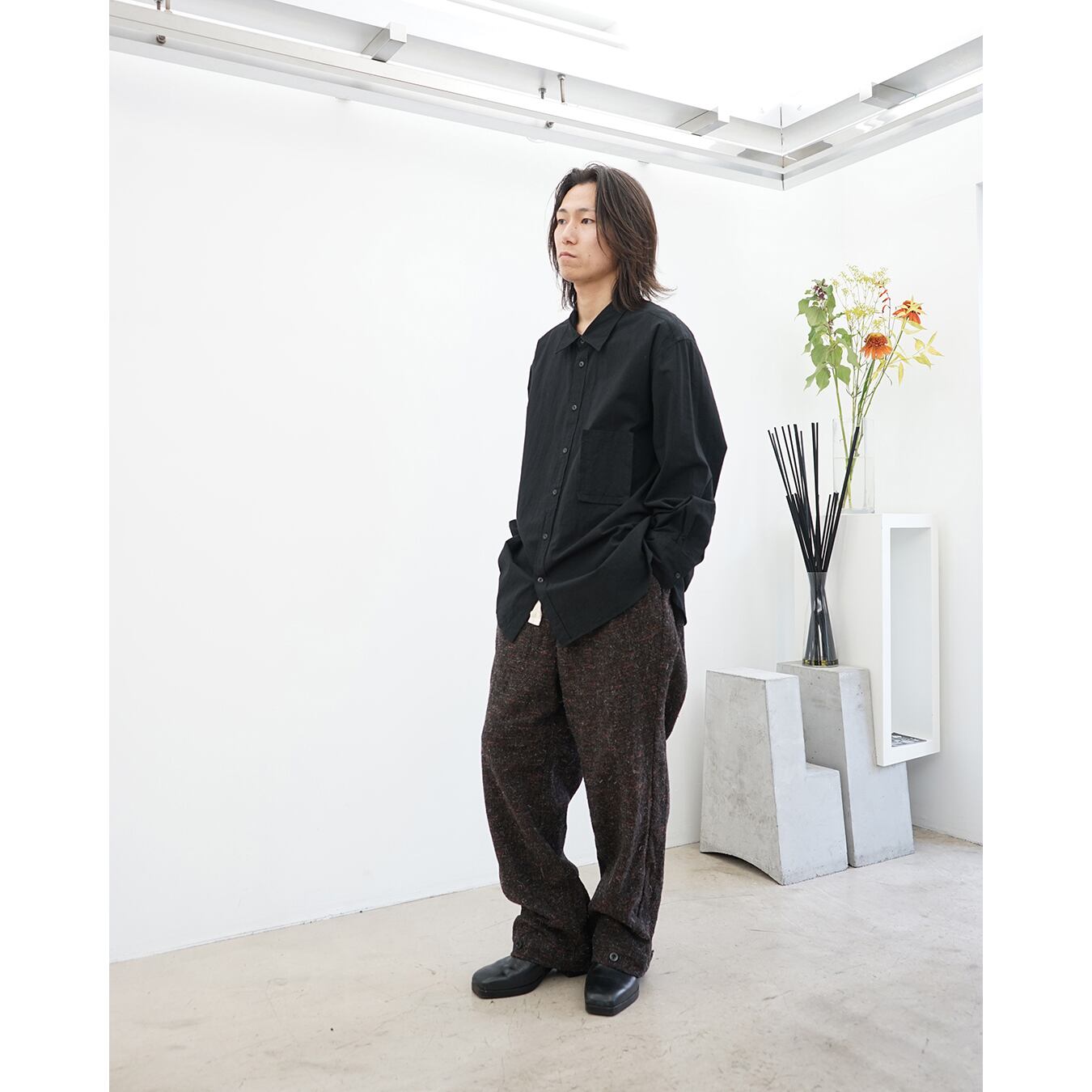 KLASICA] (クラシカ) 25F-SH49-G40 Plain looks unbalance shirts
