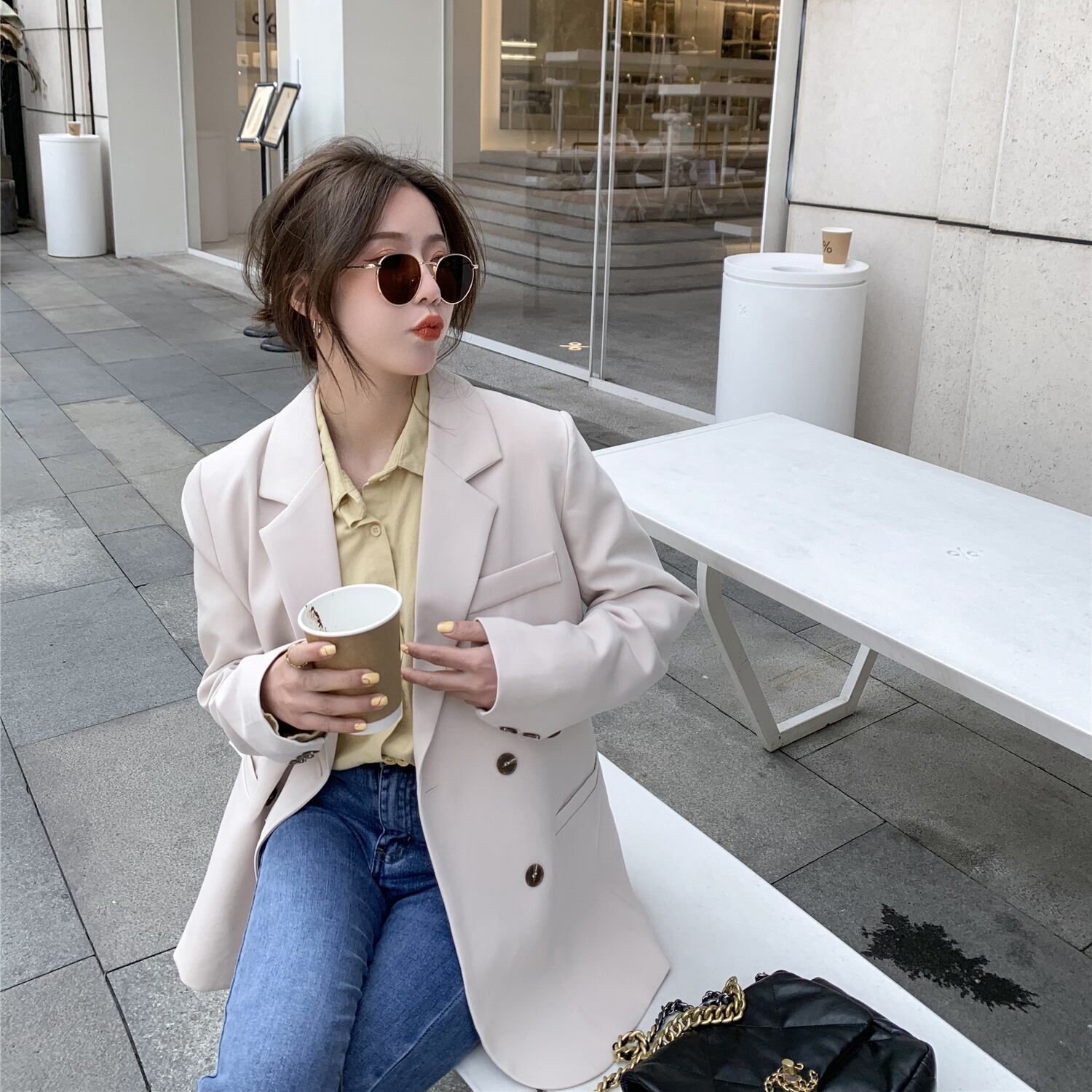 スプリングジャケット レディースルーズスタイルレッド ストリート 春物 6Du_Shop_Women863364665