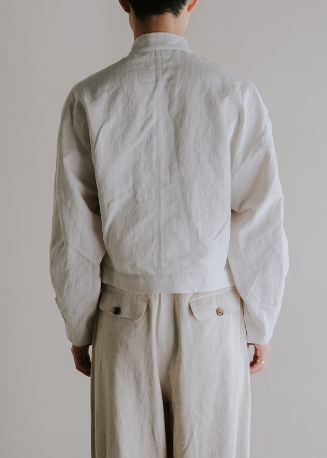 HOMO LUDENS 26SS short forestiere denim jacket / White