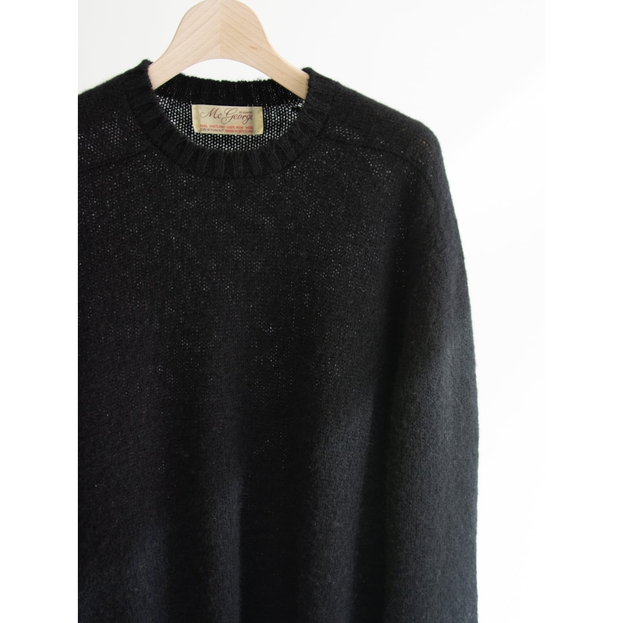 Mc George】Made in Scotland 100% Shetland Wool Sweater（マック