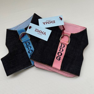 【EMMA FIRENZE】DENIM HARNESS（L）pink/blue