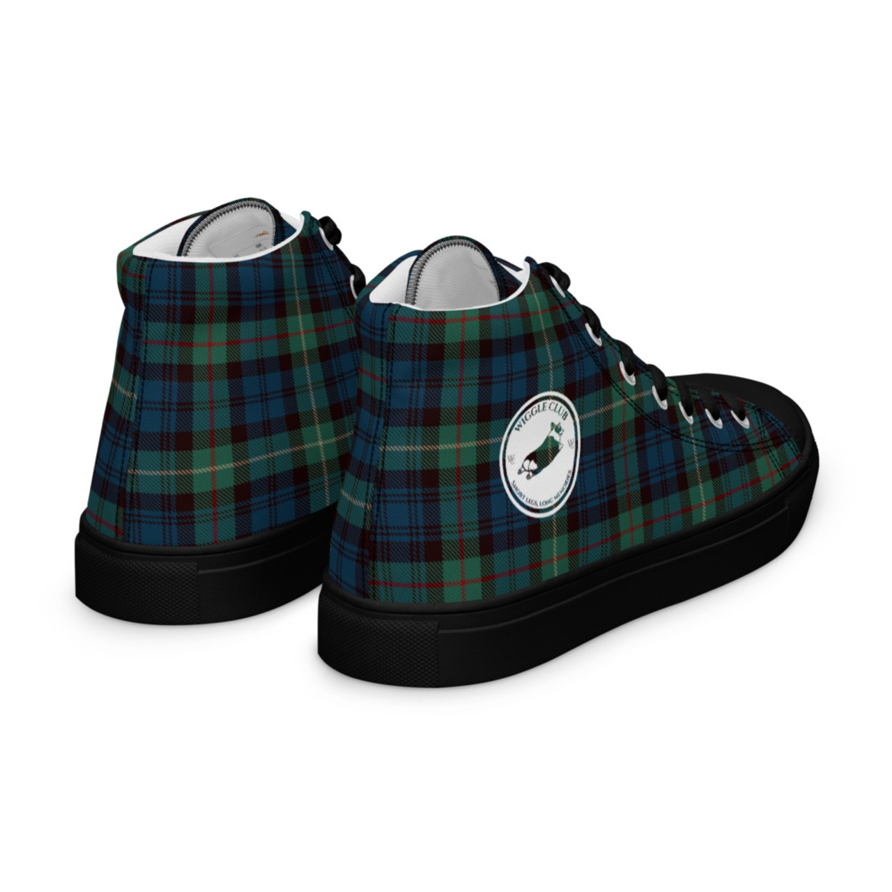 TARTAN WIGGLE High-Top Sneakers -Green- (Women’s)  [S0011]