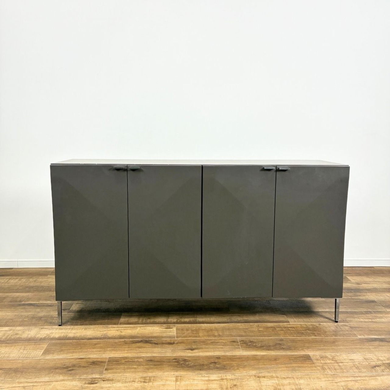 MATSUNAGA FURNITURE ICS CABINET 松永家具 イクス キャビネット 118147 グレージュ【中古】【300サイズ】