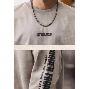 スリーブプリント クルーネック ロンT 10198