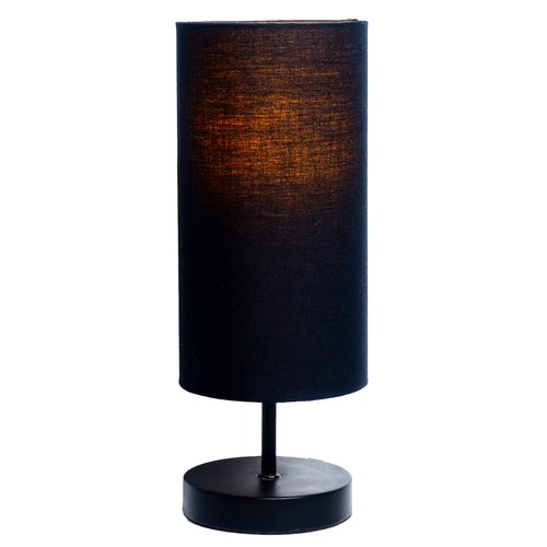 Black slender-shade lamp