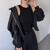 カップ付テレコアメスリtank/ブラック