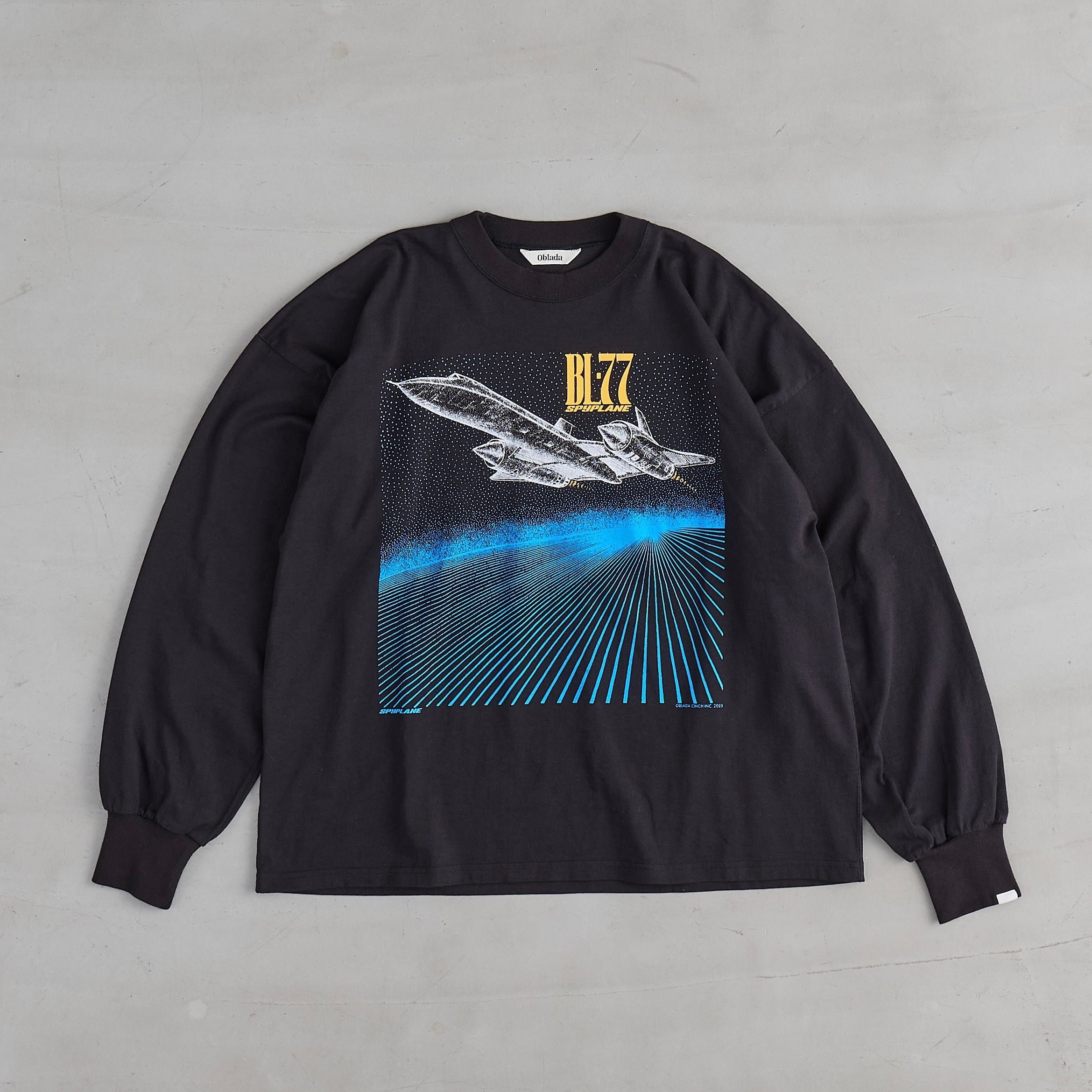Oblada SPACE LONG TEE BLACK | 1F Store