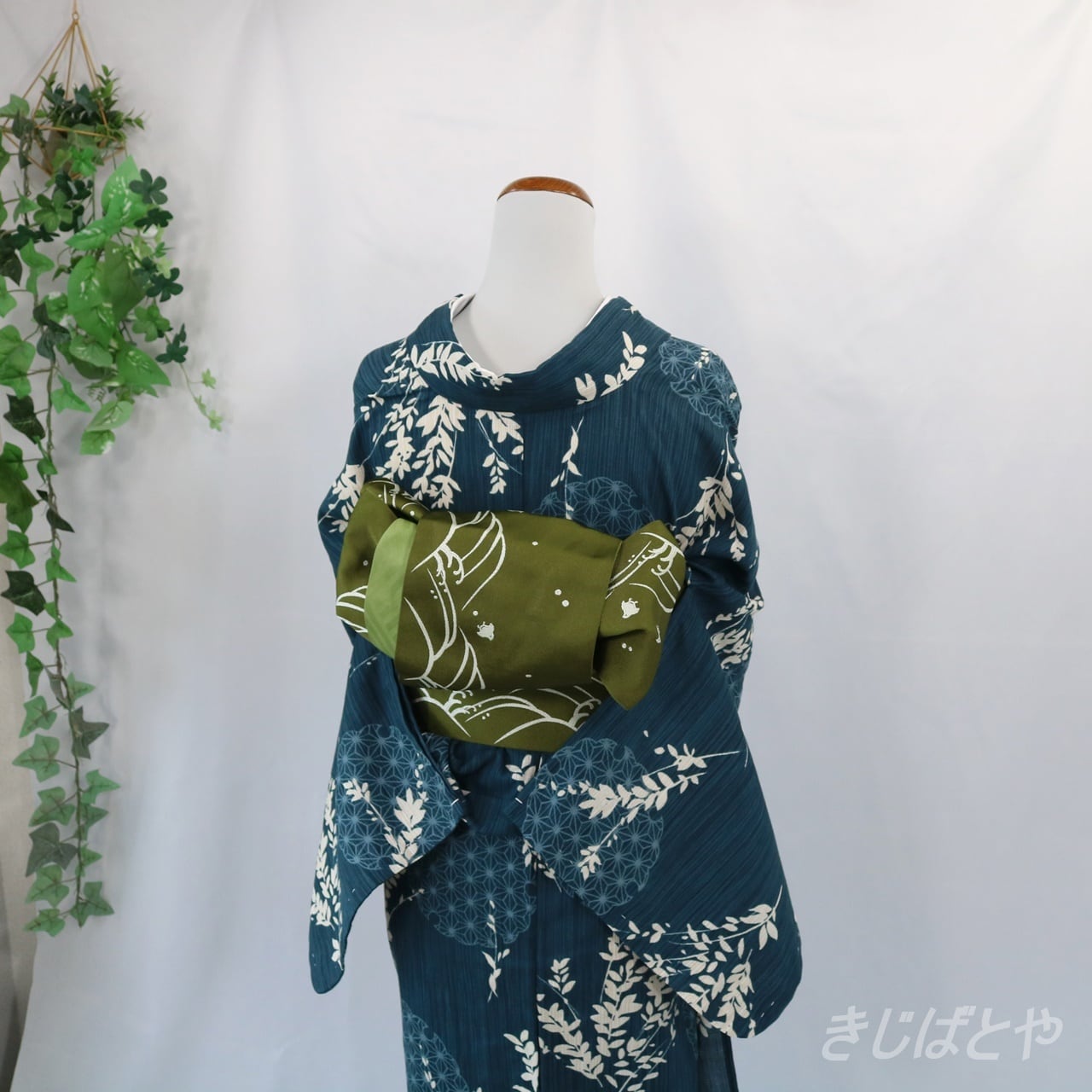 ☆レア☆ 青緑色と金色の波模様 半幅帯 ☆レア☆ 青緑色と金色の波模様 半幅帯 帯 | kimono tento