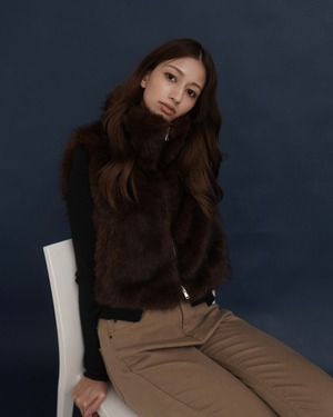 Ribbed Button Detail Long Sleeve Top ／Black