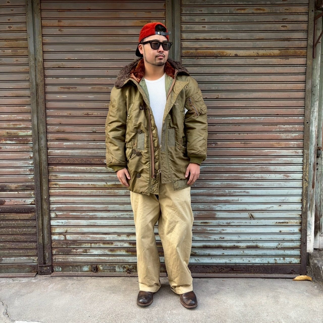 40s 陸軍航空隊 米軍実物 USAF オリジナル N-3 パーカー フライト