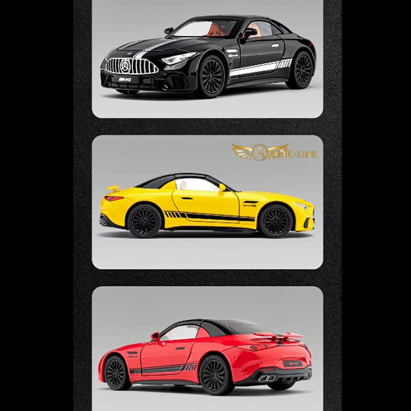 メルセデス ベンツ SL63 1/32 ミニカー 全3色 ライト点灯 エンジン