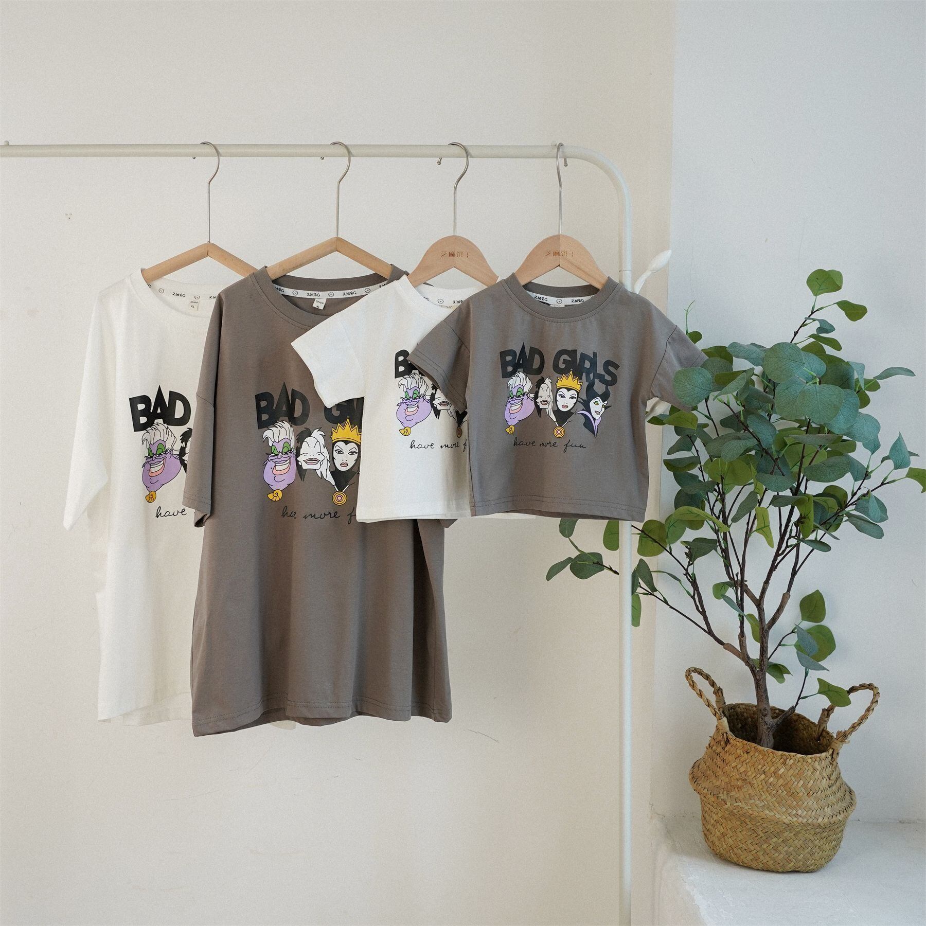 【親子服】夏新作 カトゥーン半袖Tシャツ