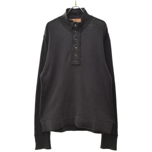 RALPH LAUREN / ラルフ ローレンKR-MJ-LW2023 ヘンリーネックほつれ加工長袖カットソー