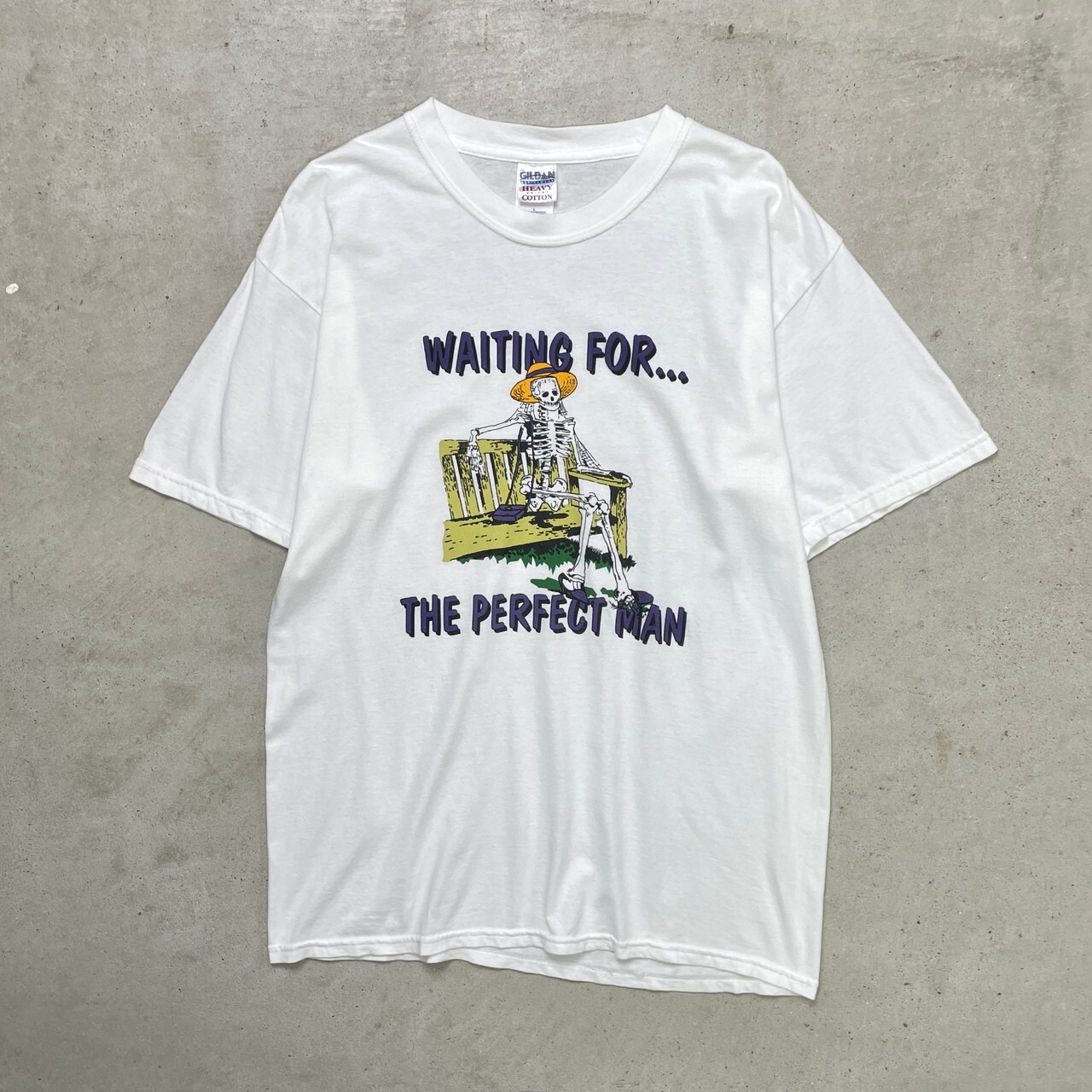 00年代 WAITING FOR… THE PERFECT MAN ガイコツ スカル プリントT 