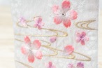名前旗　小　特織　白ぼかし桜　つぼみ桃付き thumbnail 5