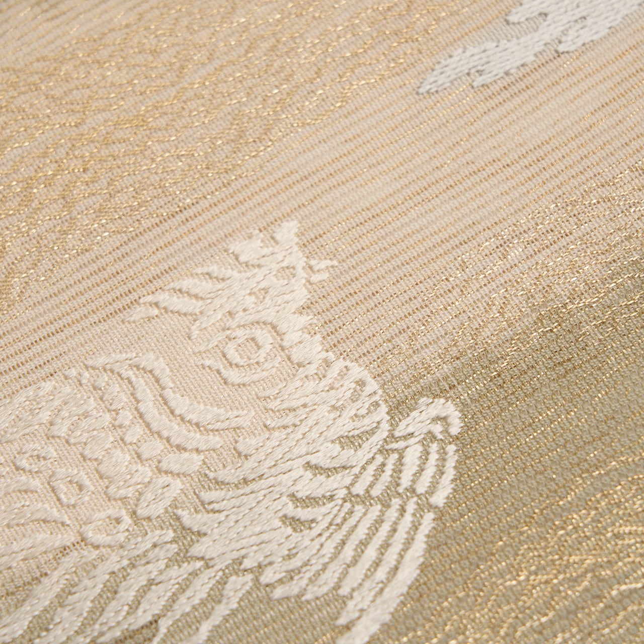 段変わり霞に鳳凰文 夏唐織紗袋帯【未着用品】 | かわの屋
