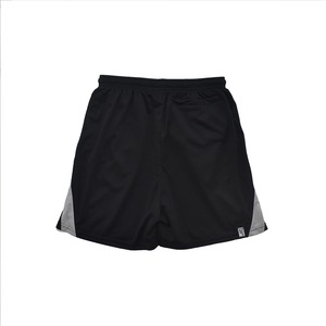 College logo mesh shorts : ブラック