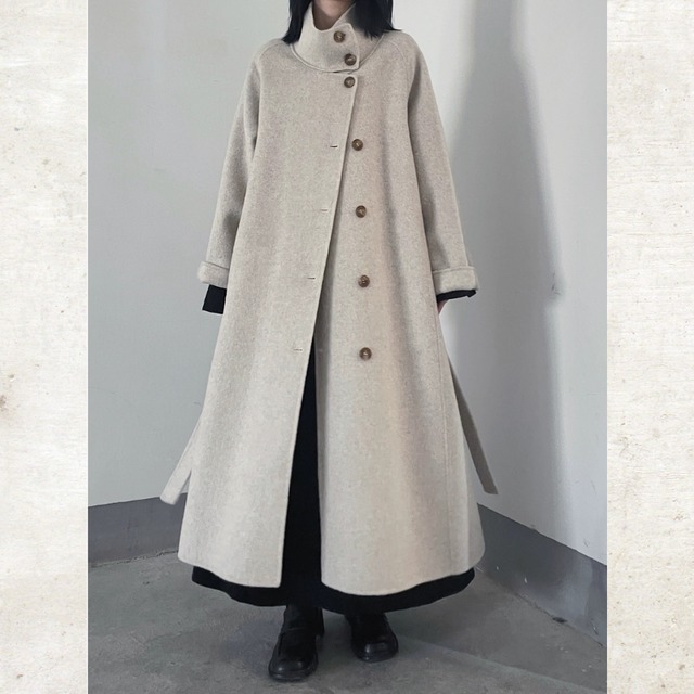 Stand Collar Long Coat　H0331