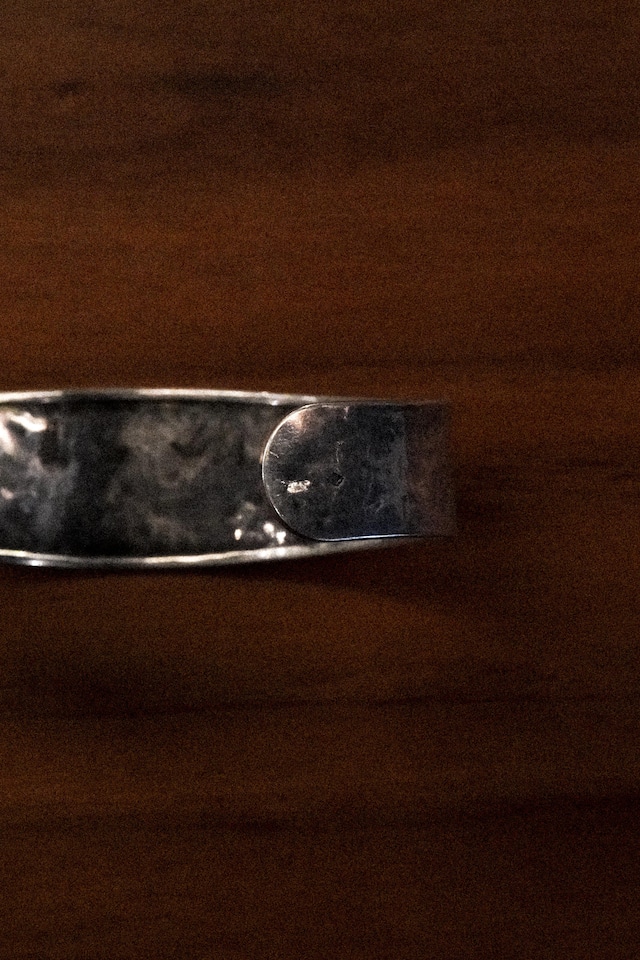 70’s “ITALIAN SILVER 925” Hammered Wide Cuff Bracelet
