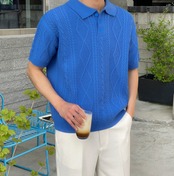 【BB81】Knit Half Shirt