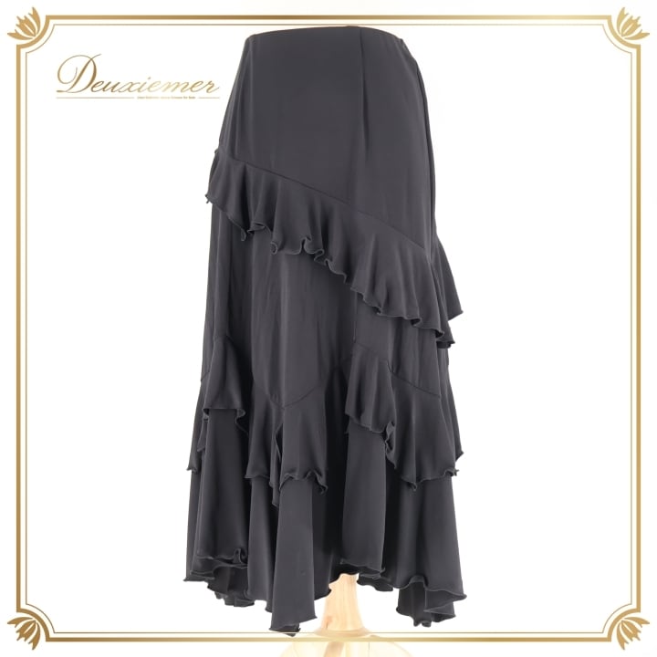 フォークダンス 衣装 ベスト ブラック系 ロミマザー 花柄 黒 華やか