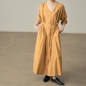 ディープVネックシャツロングワンピース(2color)　OP3443