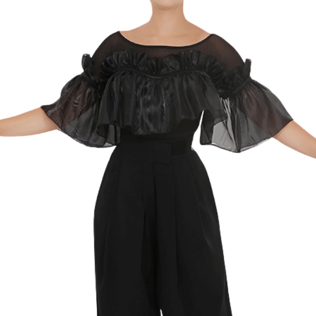 ダンスエトワール ラッフルフリル トップス ds0623