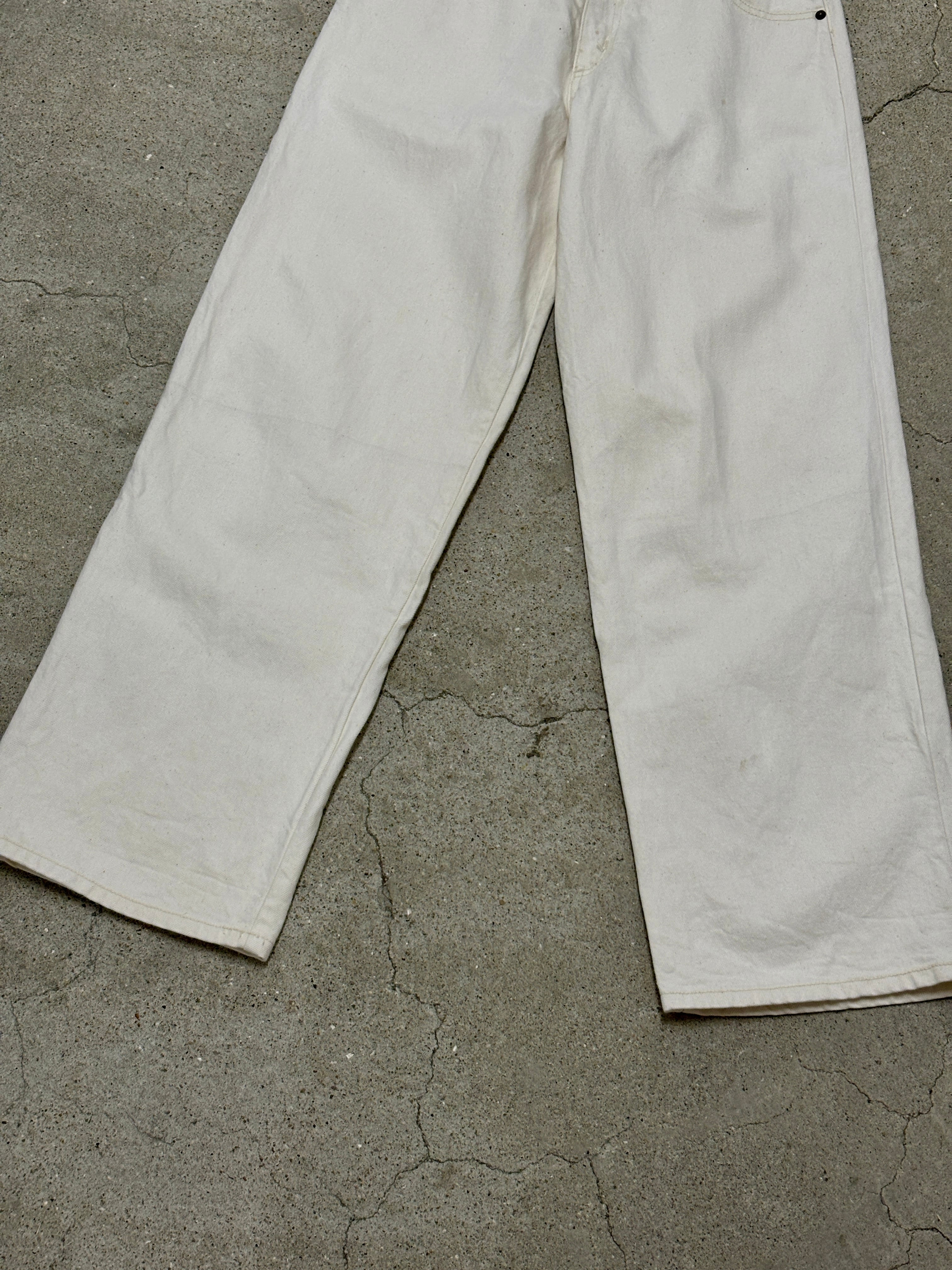 Solo semore 90s ワイド デニムパンツ ホワイト 白 Solo Semore Jeans 