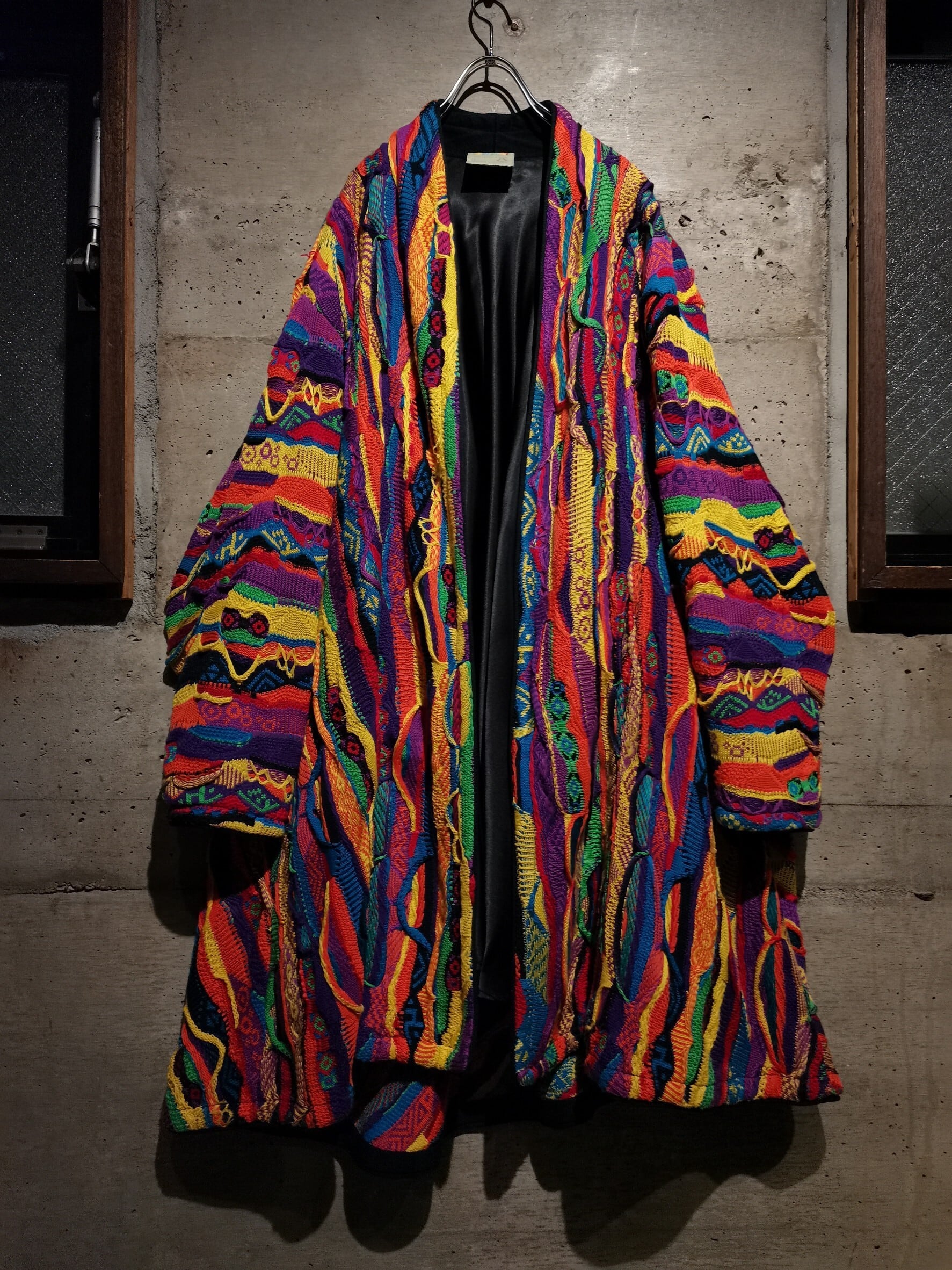 Caka】COOGI Special Vintage Loose 3D Knit Gown Coat | Caka(カカ 