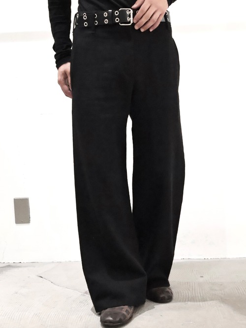 【ANN DEMEULEMEESTER】straight wool linen slacks