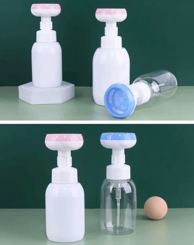 Flower soap dispenser 2色 花形ソープディスペンサー ピンク・ブルー キッチン用品 シャンプー 洗剤 ボトル 収納