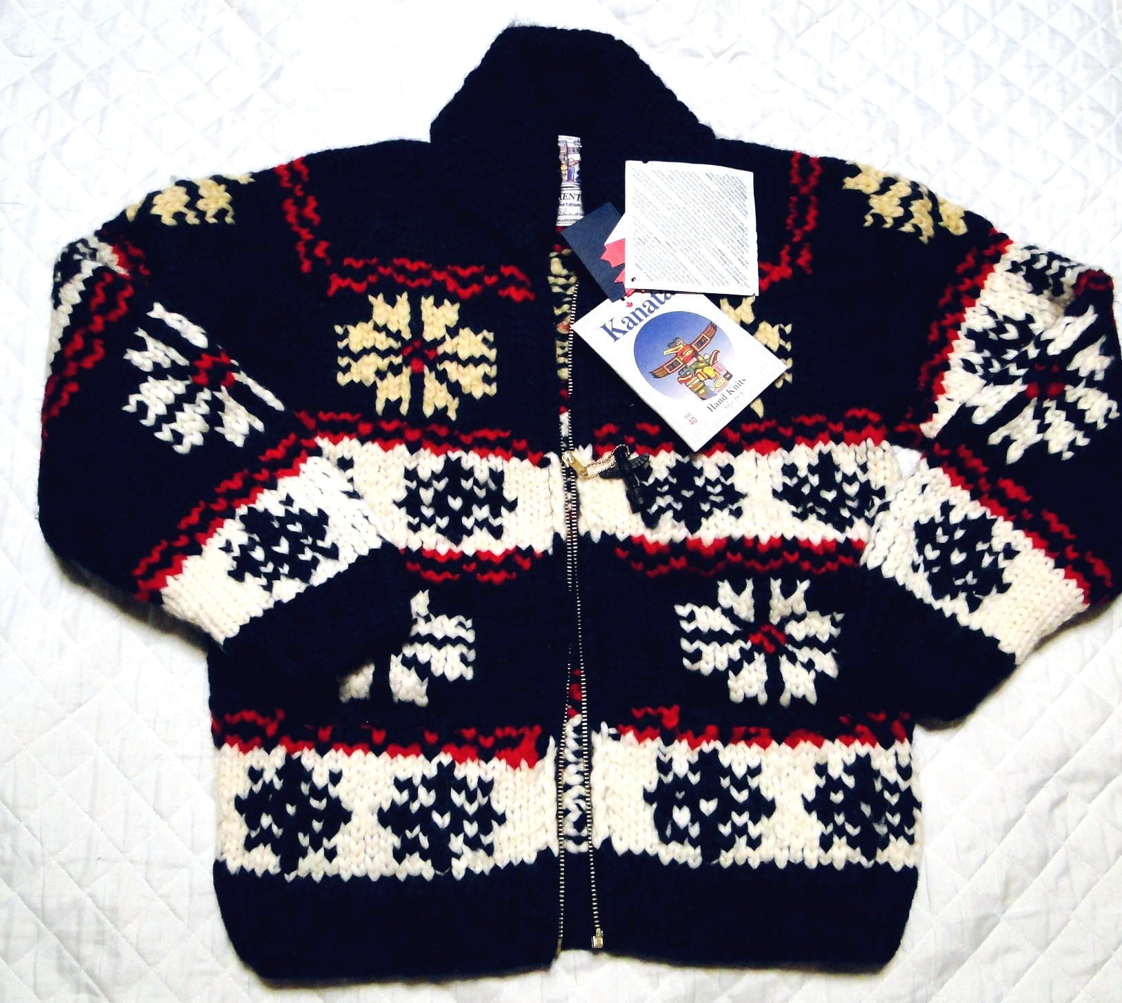 ショッピングサイト 英国製90s激レア KANATA 枯葉デザインセーター