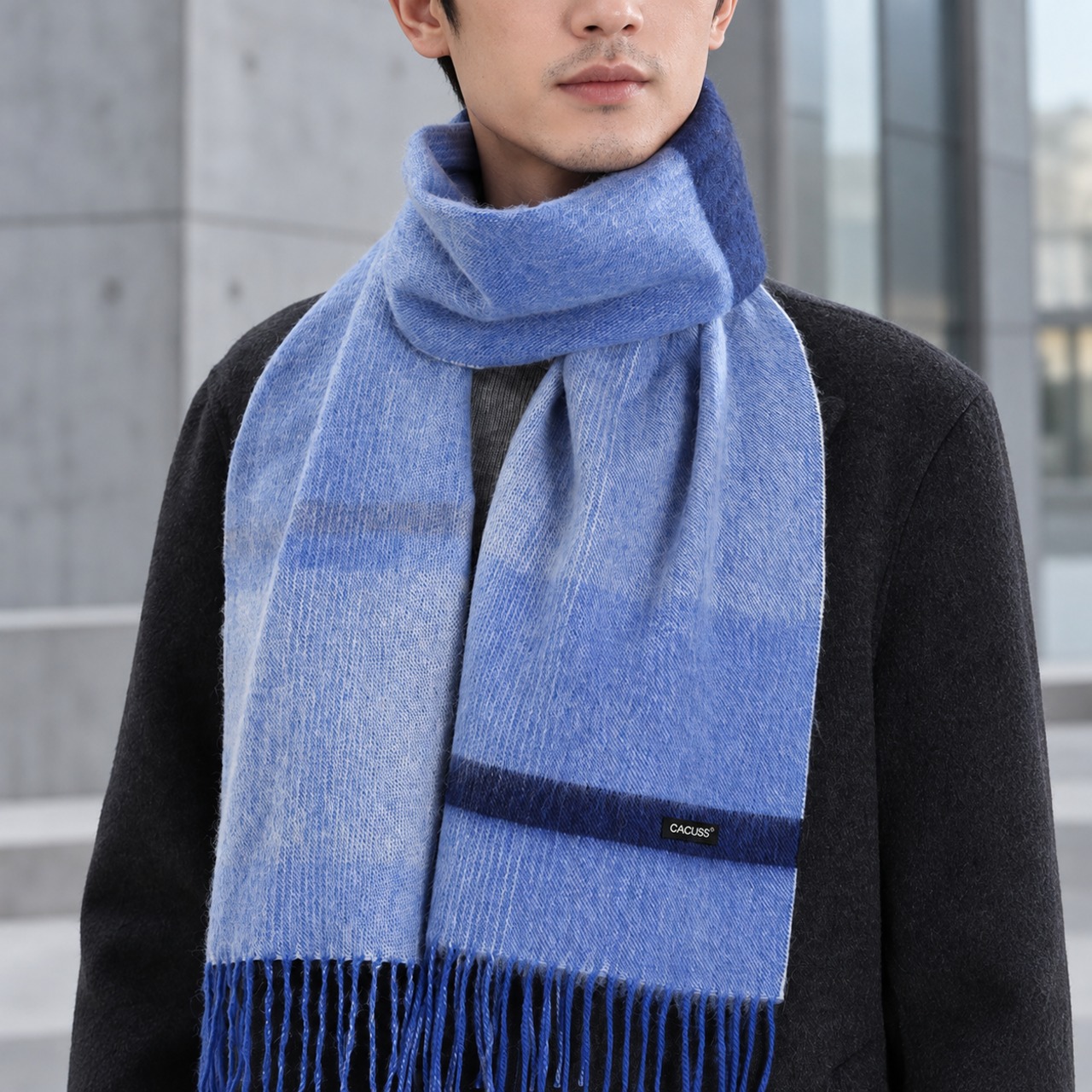Border Fringe Scarf　TB2640・画像9