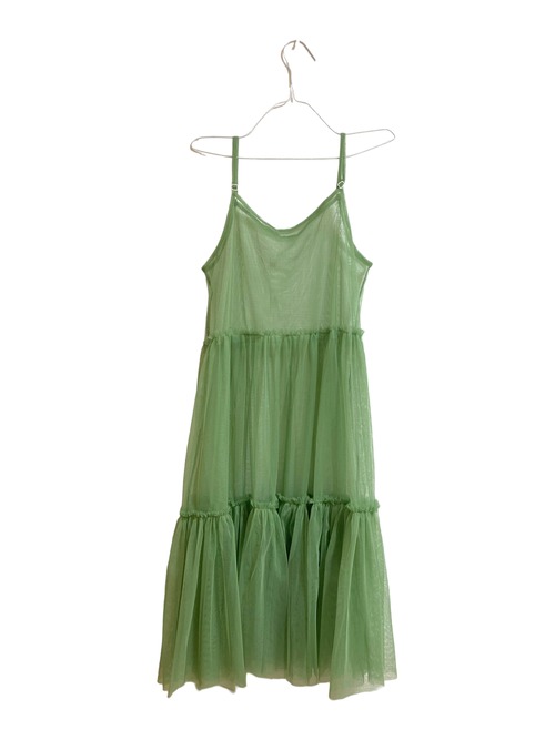 【solmu】tulle onepiece（green）100cm ver
