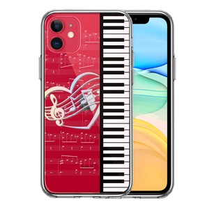 【即納】スマホケース 可愛い iPhone11 ピアノ ハート 音楽 お洒落 楽譜 iPhone11Pro クリアケース 透明 人気 ねこ 動物
