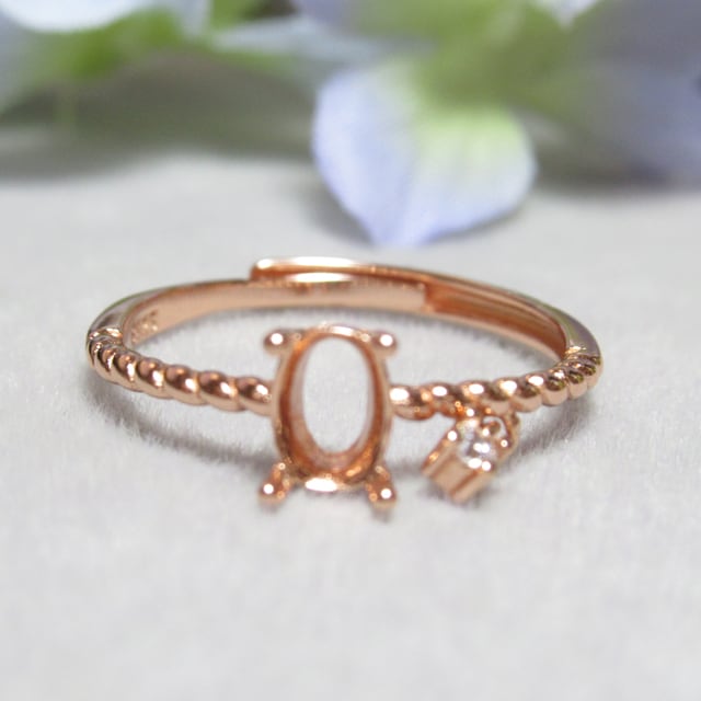 6×4㎜ ミルライン スイングCZ S925 リング台 PG