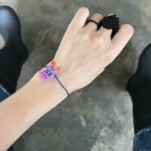 chong韓国可愛いロボットビーズブレスレット 8s