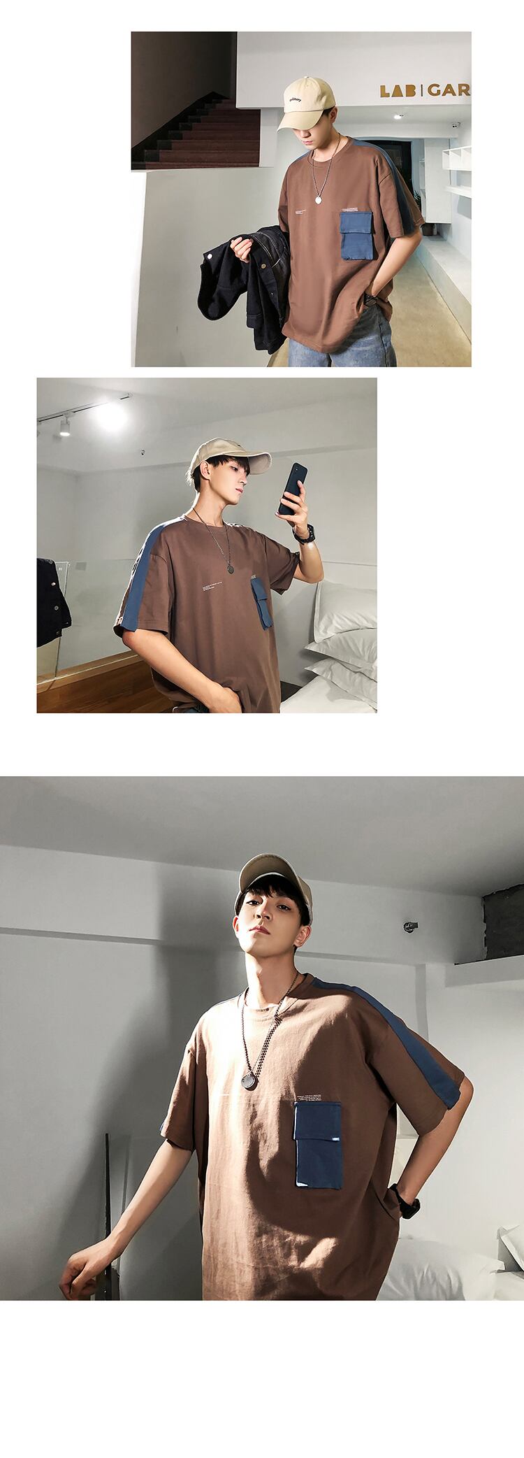 全2色 Tシャツ カットソー カジュアル シンプル 無地 おしゃれ