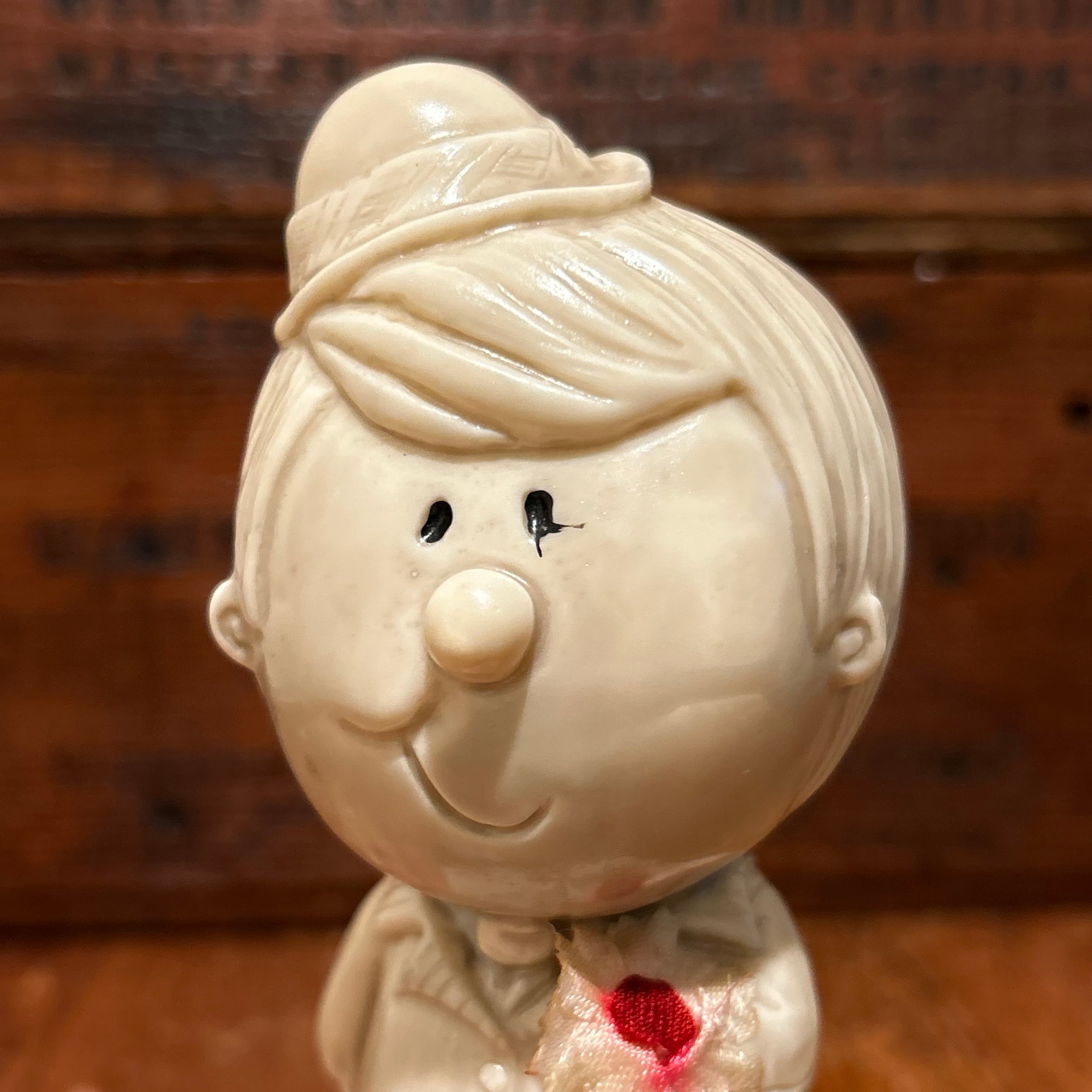70's メッセージドール ピースマーク シリースカルプス メッセージドール W&R BERRY Happiness Is Knowing YOU CARE シリー