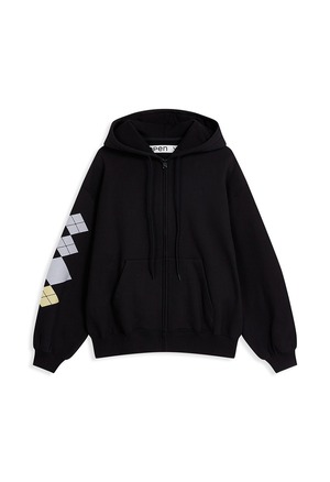 [OPEN YY] ARGYLE BOX HOODIE, BLACK 正規品 韓国ブランド 韓国通販 韓国代行 韓国ファッション オープン ワイワイ 日本 店舗
