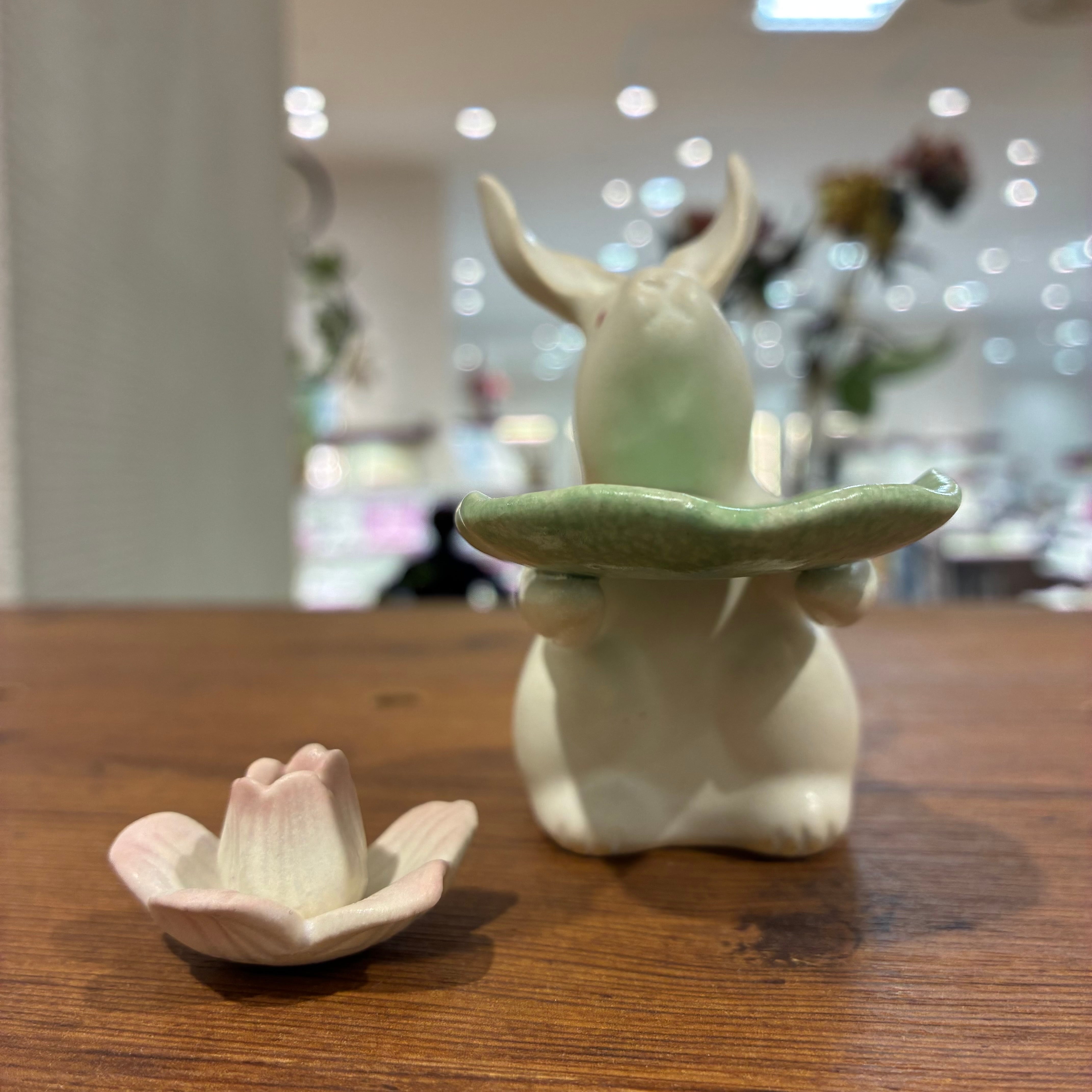 再入荷】【'26夏】うさぎ(高さ7.5cm)蓮葉 | TSUNE;田中恒子の器