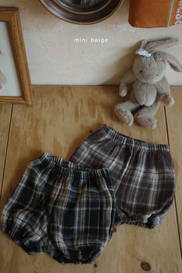 【即納】thebeige/check banding pants