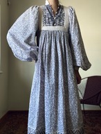 Indian Cotton  Dress (WHITE)