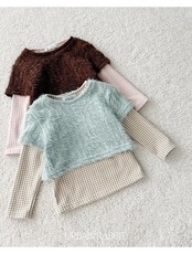 アーバンラビット / URBAN RABBIT / チェックレイヤードセット / 韓国子供服 / ジュニア / 26winter〖取寄〗*JS~JM*