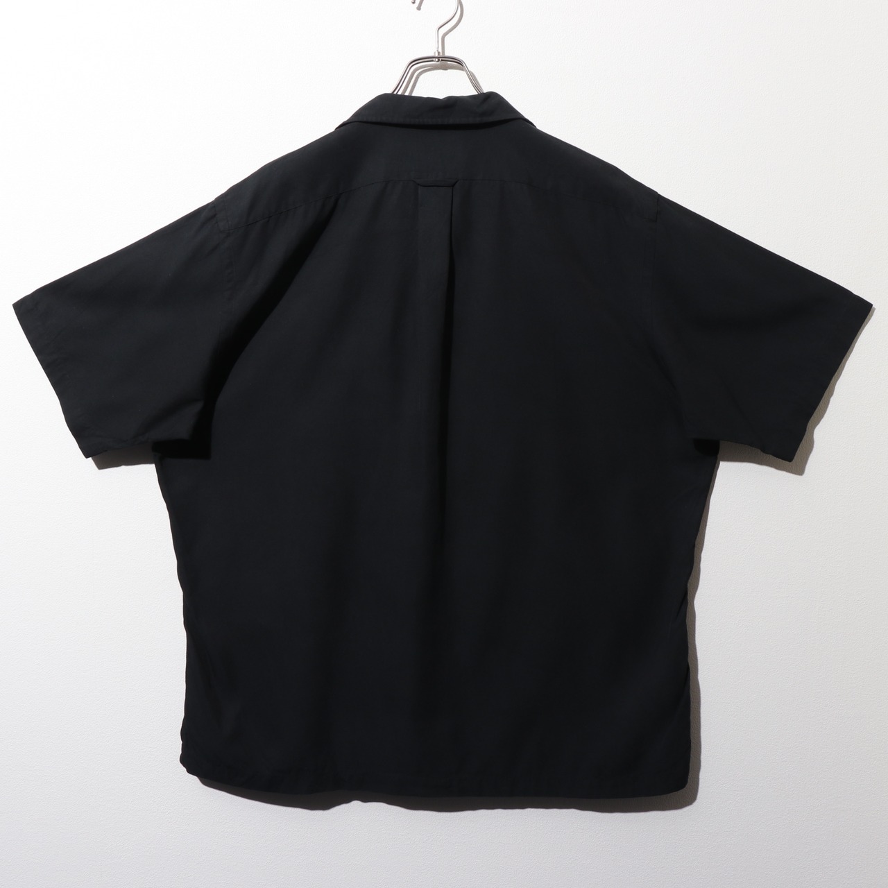 極美品 XL 完全無地 黒 シルクコットン ブラック  Caldwell Polo Ralph Lauren ポロラルフローレン 半袖開襟シャツ